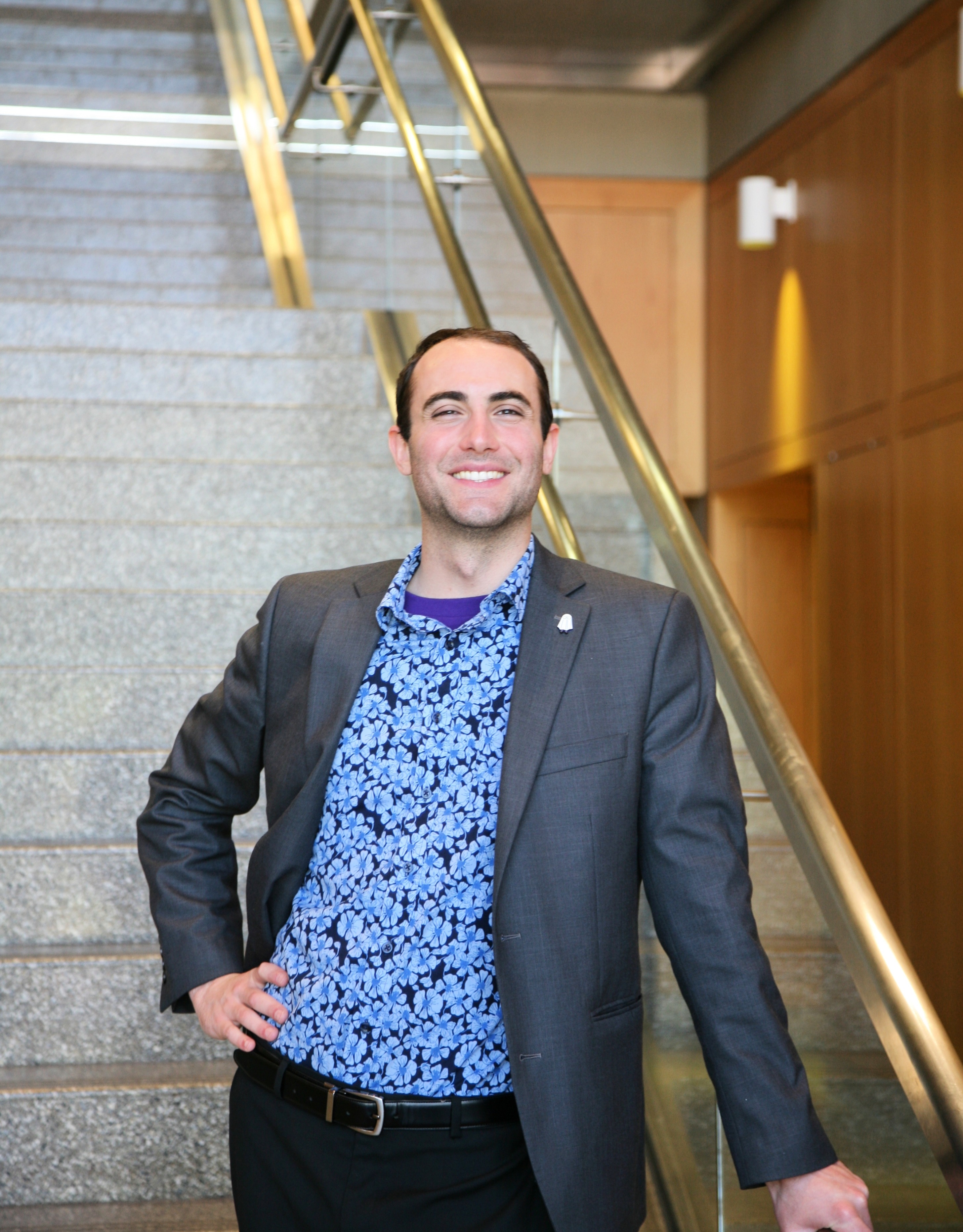 Color photo of librarian Billy Tringale from Indiana University Indianapolis Library